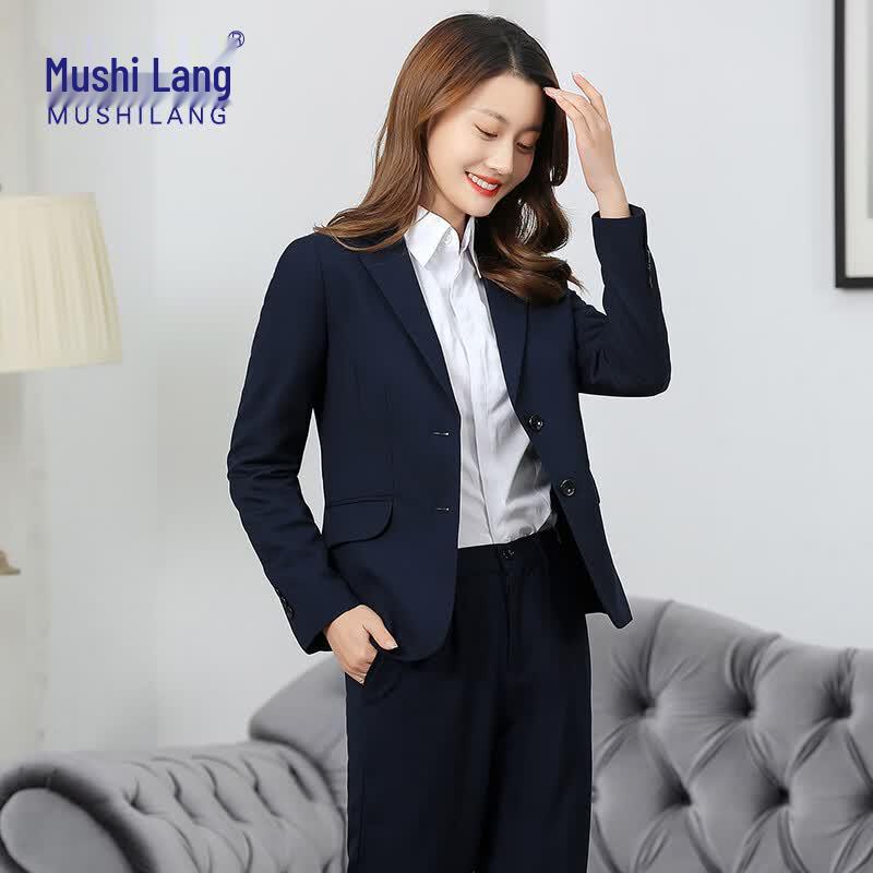 MUSHILANG Women s Professional Two-Piece Suit Set 2XL