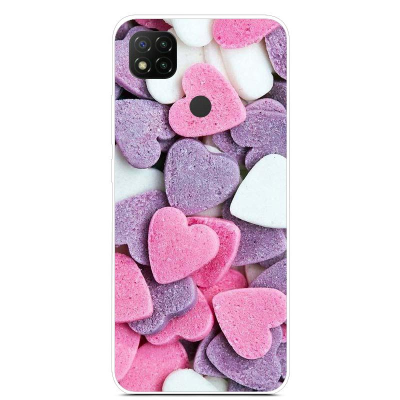 Cute Art Line Daisy Case For Xiaomi Redmi 9C Phone Case Slim Tpu Back Cover For Xiaomi Redmi 9C 9 C NFC Funda PocoC3 Soft Bumper