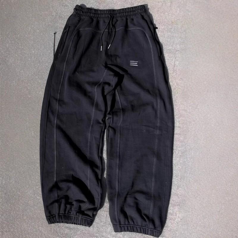 Y2K Embroidered Track Pants Men Women Retro Streetwear Loose Fit Drawstring Sweatpants
