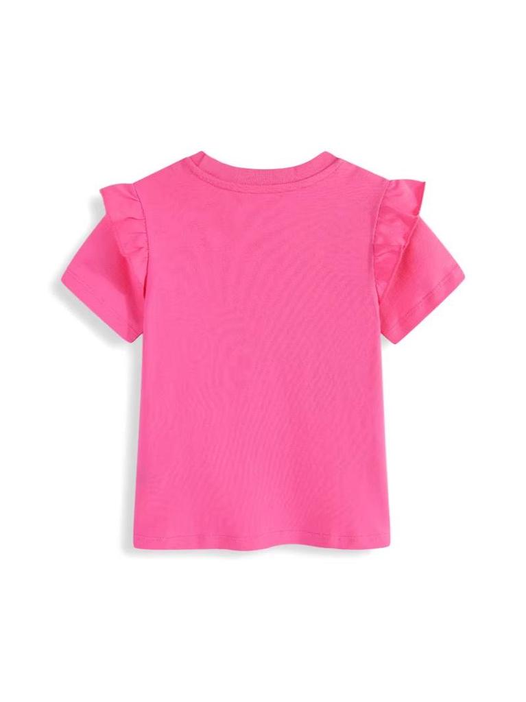 2026 Summer Girls' Short-Sleeved Embroidered T-Shirt