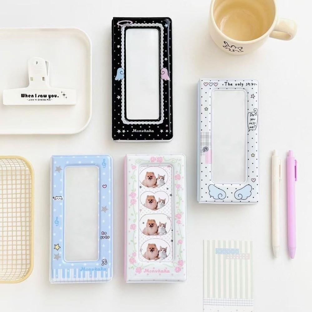 Polka Dot 4-Cut Photo Card Binder Collectible Photocard Holder  2x6 Inch Photo Strips