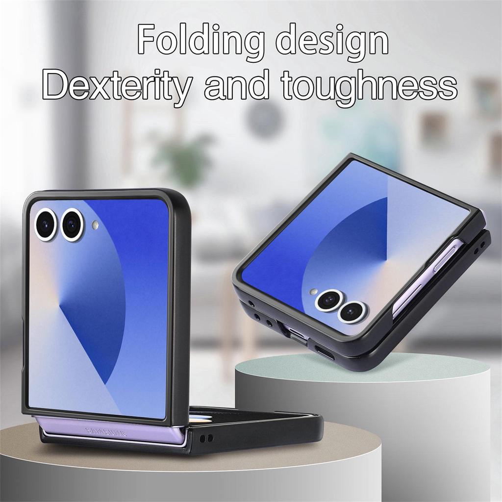 Samsung Galaxy Z Flip 7/6 Drop-Proof Foldable Leather Phone Case