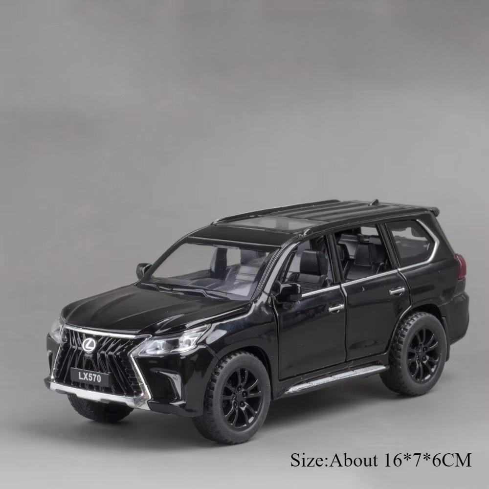 

1:32 Lx570 Lm300h Model Toys Diecast Alloy Car 6 Doors Opened Sound Light Pull Back Miniature Vehices Kids Friends Holiday Gifts