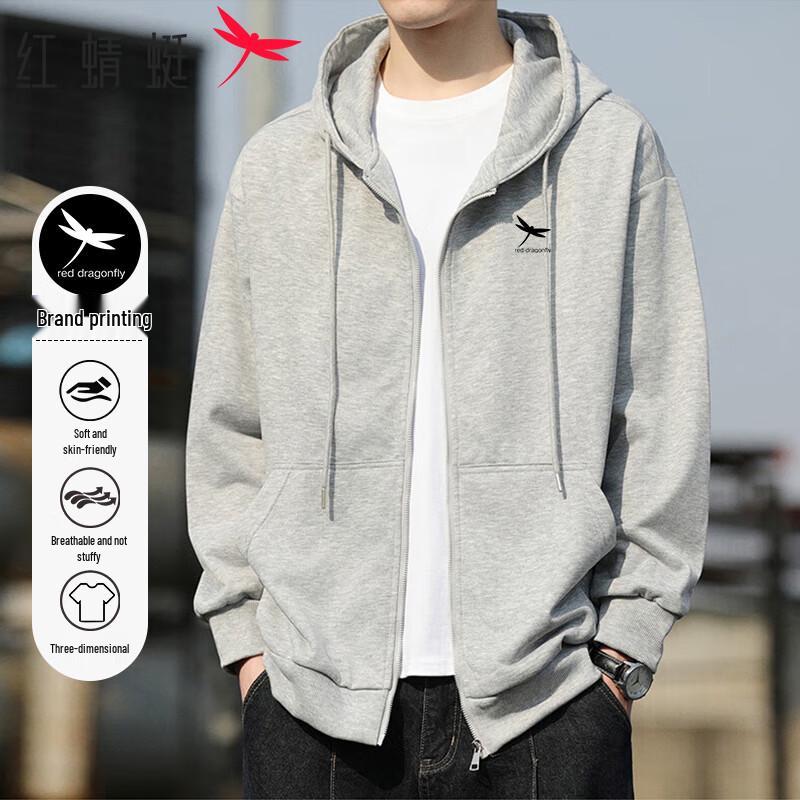 

RED DRAGONFLY Men s Printed Casual Zipper Hoodie Jacket 2XL