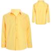 Boys Long Sleeve Dress Shirt Casual Solid Color Collared Button Down Top