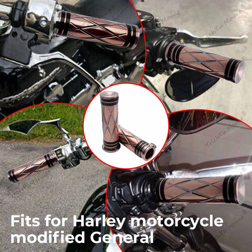 1 Pair Motorcycle Accessories Handlebar Grips 1"/25mm Hand Grips Aluminum For Harley 2002-2017 VRSC 1996-Later XL 2008-2013 XR