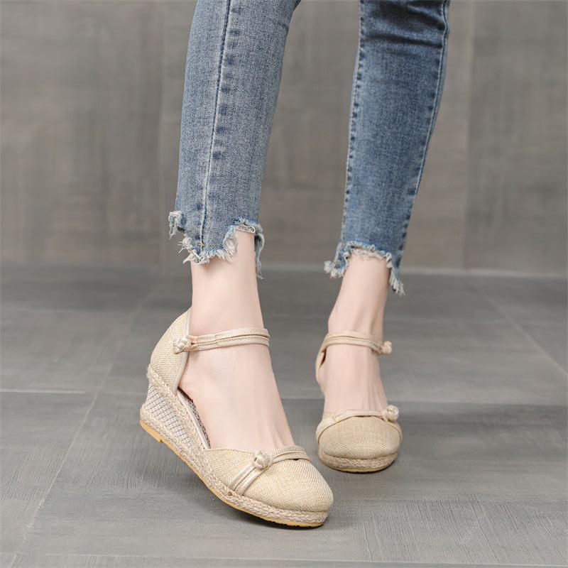 2025 Women's Summer Casual Roman Wedge Sandals - European & Korean Style