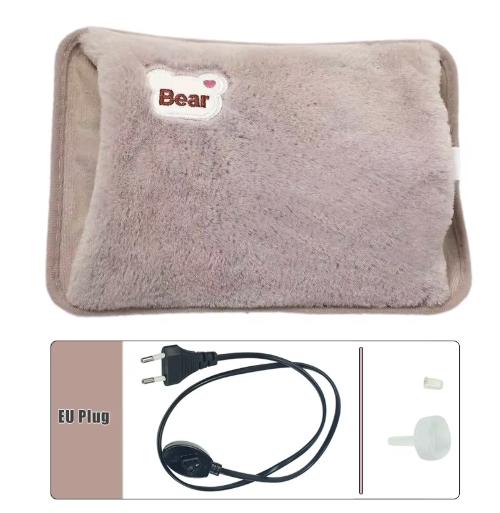 Rechargeable Hot Water Bottle - Cute Electric Hand Warmer (EU Plug), Reusable Hot Compress Bag & Pocket Warmer