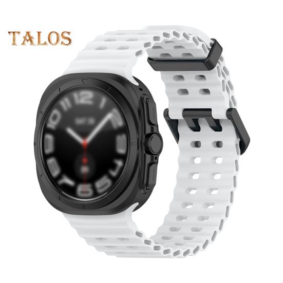 Silicone Watch Band Wear Resistant Adjustable Waterproof Quick Release Sport Breathable Strap Wristband for SamsungGalaxy Watch 7 Ultra