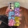 Case For Samsung Galaxy  A56 S24 S25 Plus Ultra A15 A25 A55 A35 A16 A26 A36 Phone Cover Gradient Color Cat Leopard Print Bumper