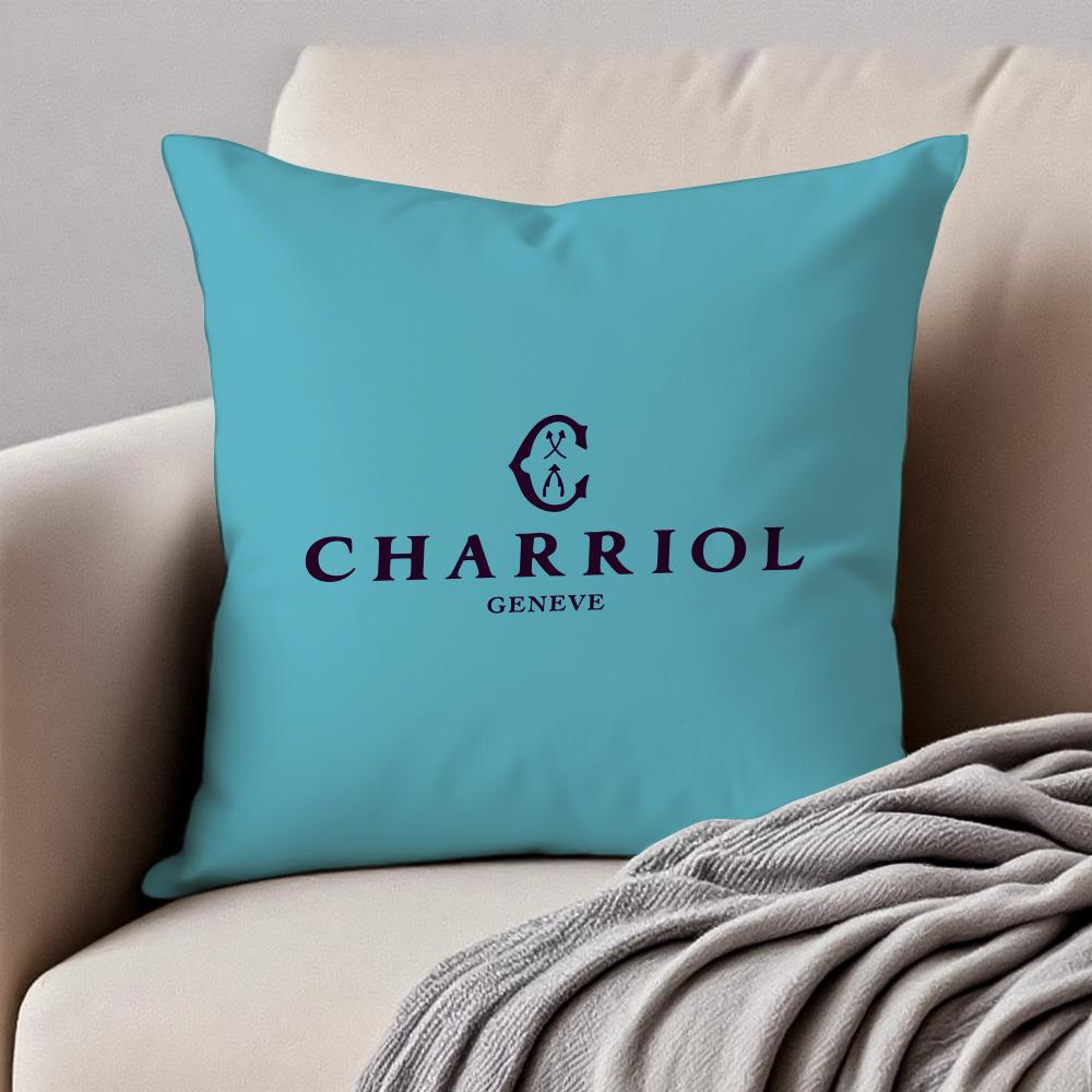 Fashion Modern Luxury CCharriols Cushion Cover Pillowcase Antidustmite Invisible Zipper Short Plush Sofa Cushion