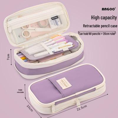 Angoo Large Capacity Pencil Case for Middle School Students