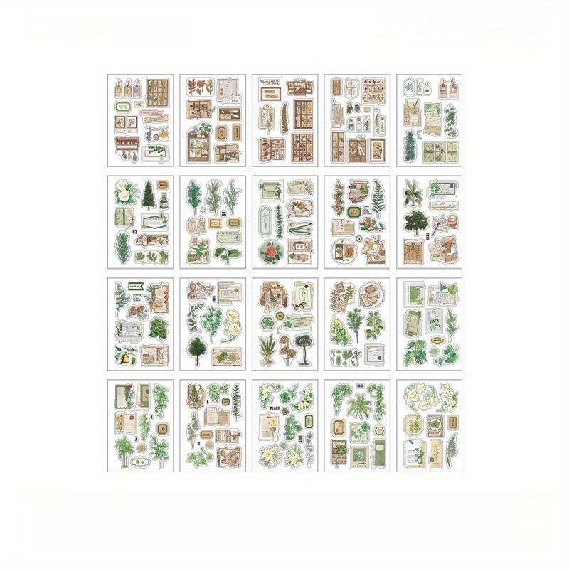 1PC Old Dreams New Love series Plant notebook decoration material stickers notebook material card paper