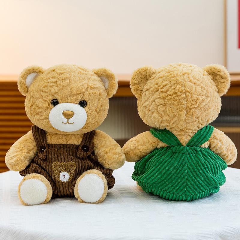 Teddy Bear Plush Toy Overalls Bear Pillow Cute Doll Children's Birthday Gift