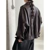 Johnature American Retro Fashion Motorcycle Jacket Womes Autumn Casual Loose Versatile PU Leather Jackets