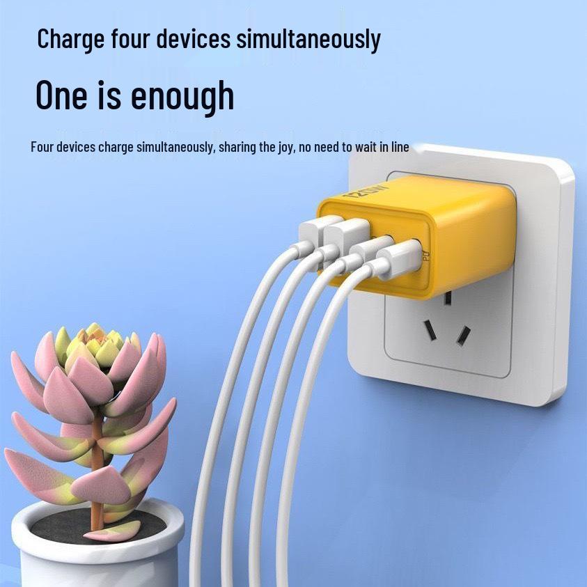 120W Dual PD & Dual Type-C Fast Charger for Mobile Phones with EU & UK Plugs