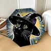 Spooky Witch Cat Umbrella: Automatic Opening & Closing, Outdoor Protection, Travel Accessory, Lightweight & Durable