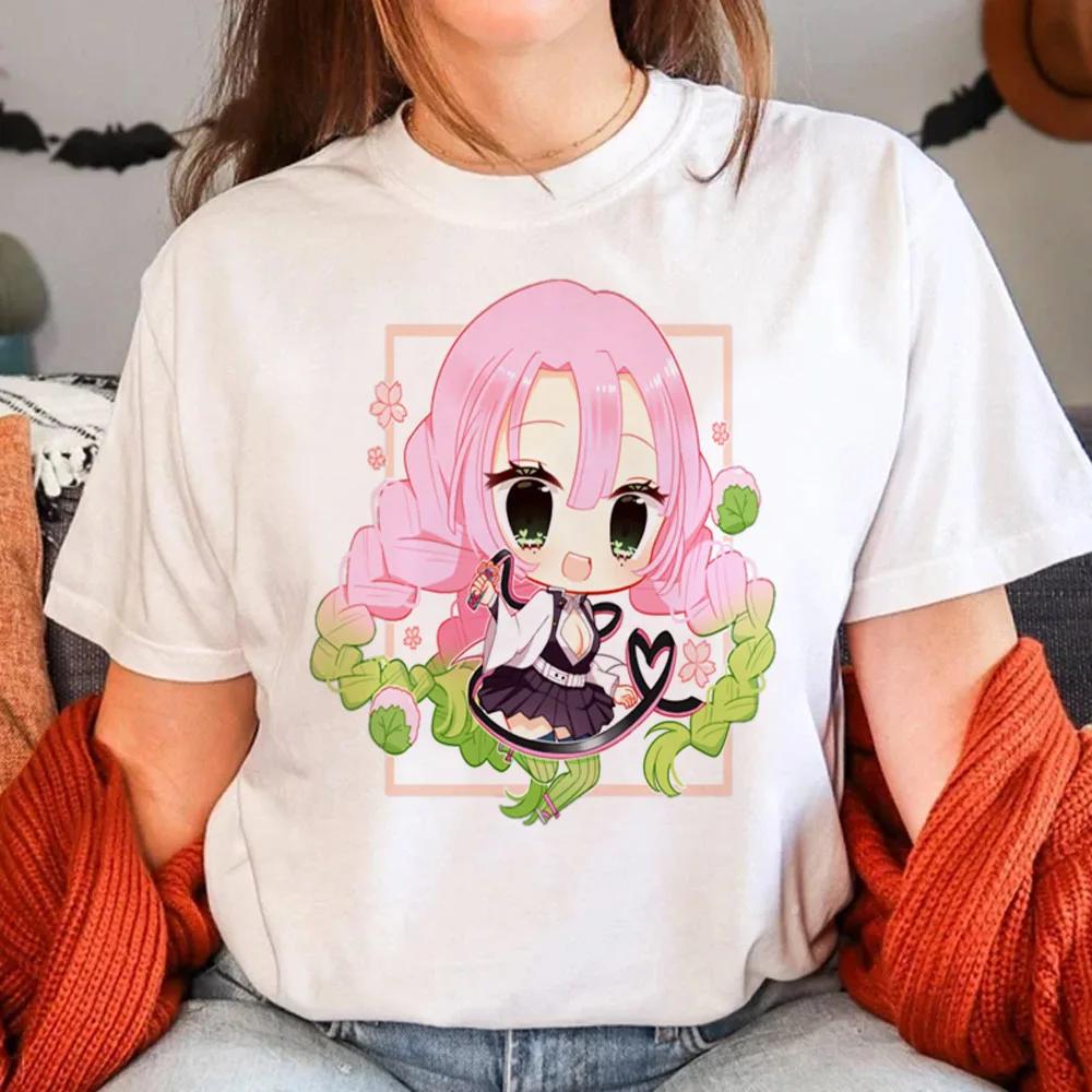 Anemi Mitsuri Print Women Short Sleeve Designer T-shirts Girl Funny Japanese Harajuku Clothes Y2k Top Women Clothes