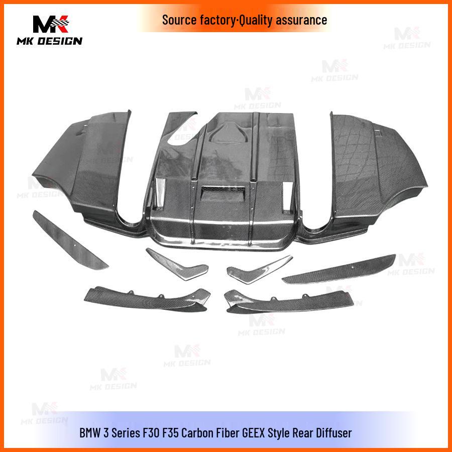 BMW 3 Series F30/F35 Carbon Fiber GEEX Rear Lip Diffuser Kit