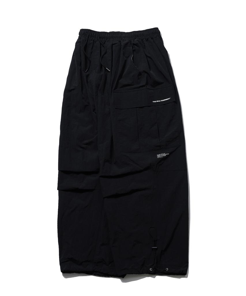 Deomail Ml Nylon Wide Balloon String Pants [Black]