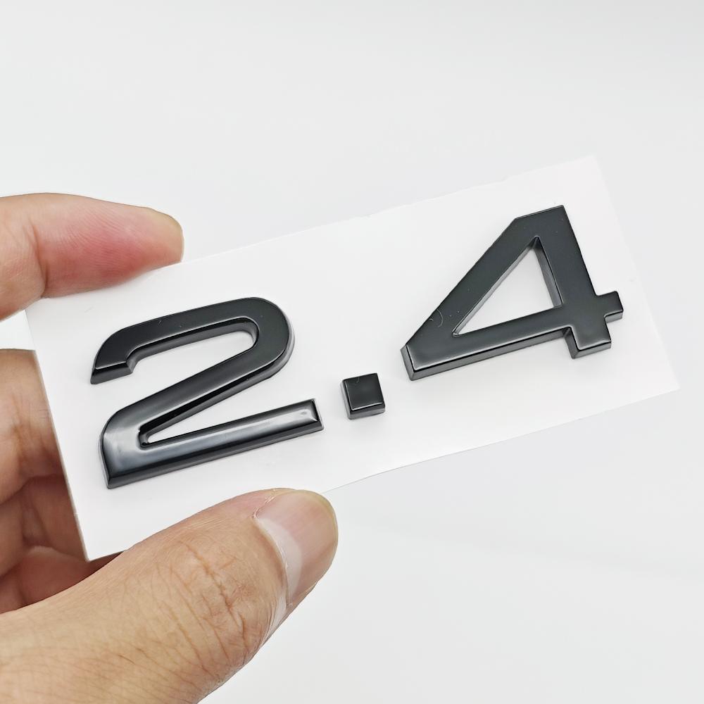 3D ABS Car Sticker Chrome Black Letters 2.4 3.2 3.6 4.2 Logo Emblem Trunk Badge for qaz19 A3 A4 A5 A6 A7 A8 Q3 Q5 Q7 Accessories
