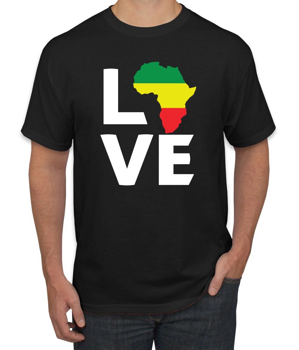 LOVE Africa Black History Month Men Graphic T- Shirt 2XL