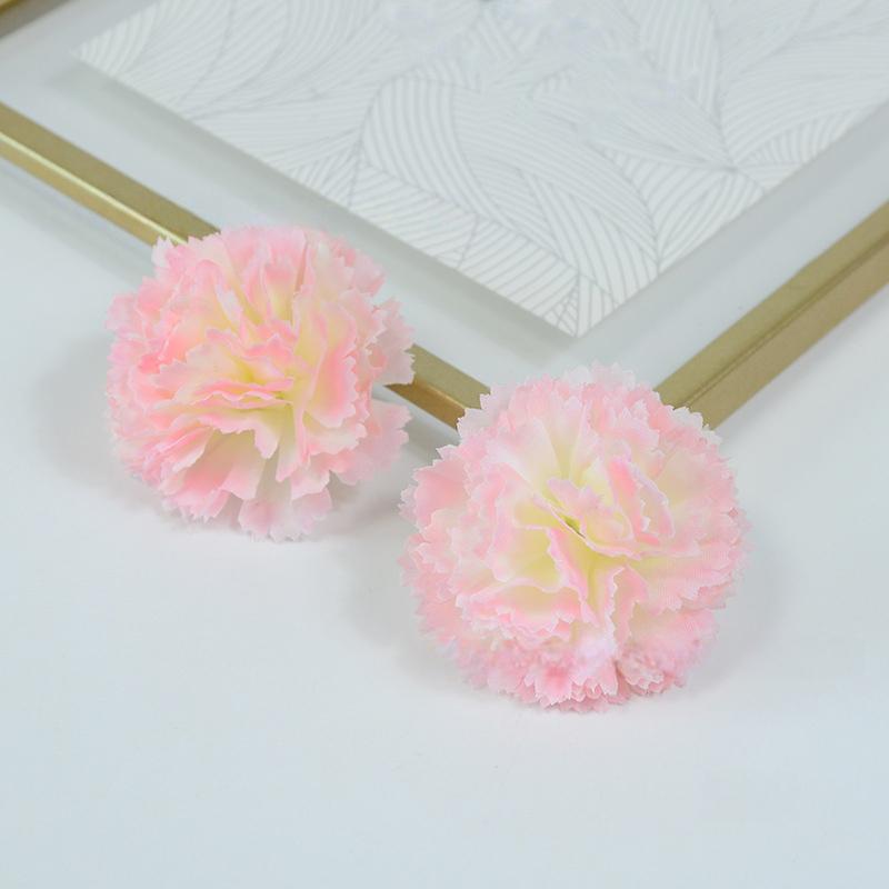 50Pcs Marigold Flower Heads Bulk Indian Silk Artificial Flower for Diwali Diy Wreath Garland Craft Home Room Wedding Party Decor