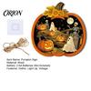 Dark Academia Room Decor Halloween Wooden Pumpkin Sign, LED Light Up Ghost Hanging Gothic Home Accessories Wall Sign for Indoor Outdoor Holiday Party
