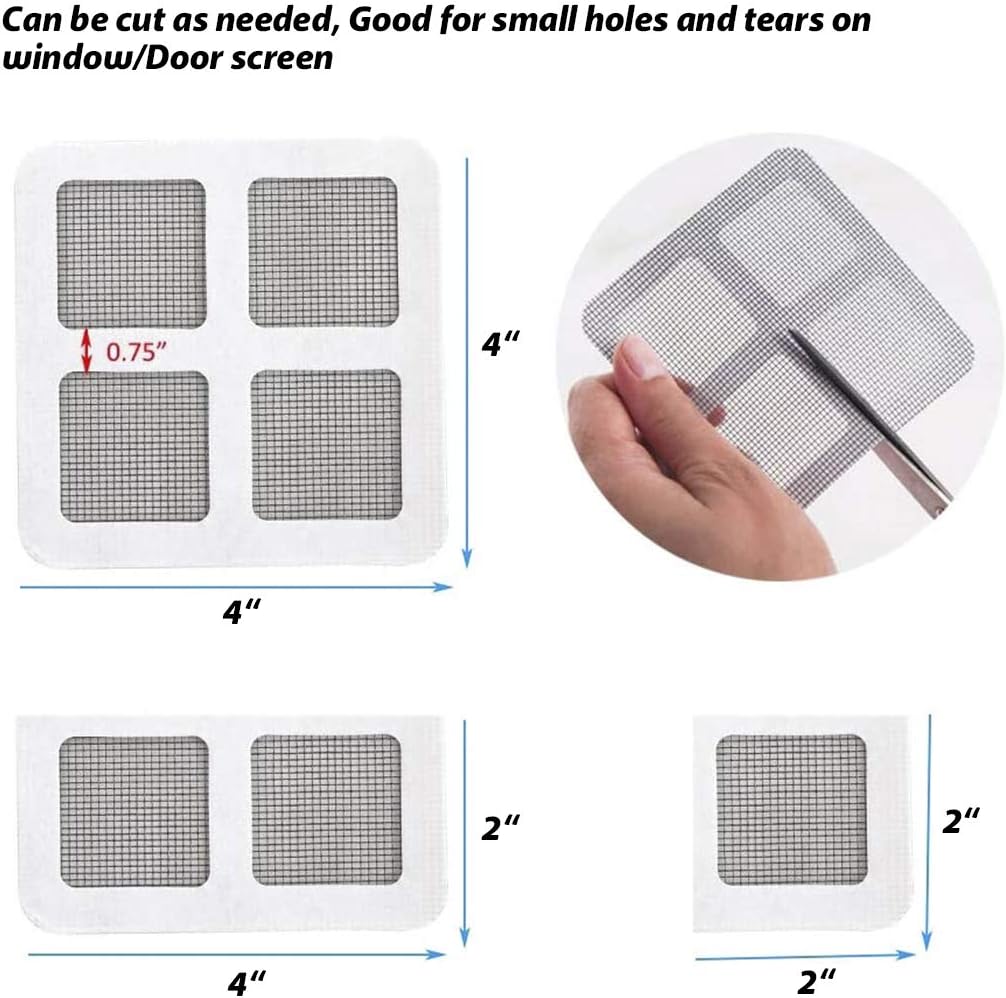Fly Screen Windrow Insect Mesh Mosquito Net DIY Curtains Insect Protector Netting with Self-Adhesive Tapes for Fly Mosquito Bug