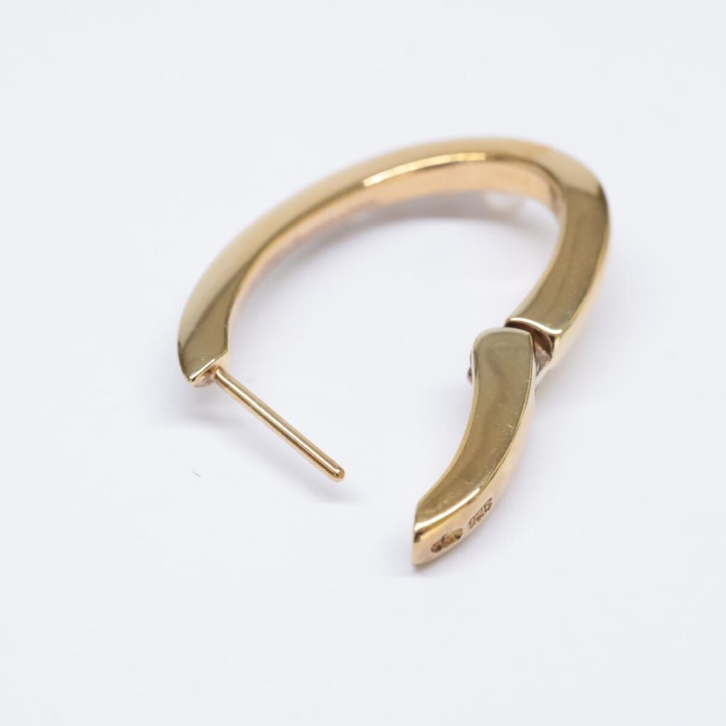 ete [Beautiful Condition] 925 K18 Pearl Bijou Hug earring Yellow gold platingUsed