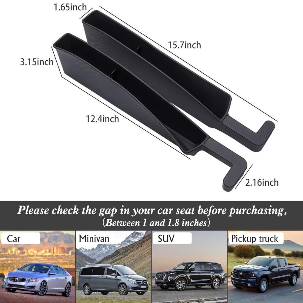 A Pair Stylish Car Seat Gap Storage Universal Fit Interior Accessories  Sedan