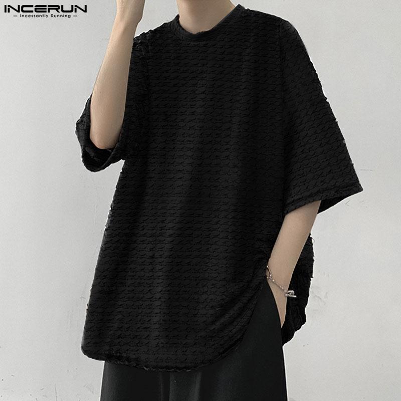 

INCERUN Летние мужские топы с короткими рукавами и круглым вырезом