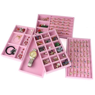 Samtrosa Schmuckaufbewahrungsschale Ring Ohrring Organizer Hübsche Schmuckschale
