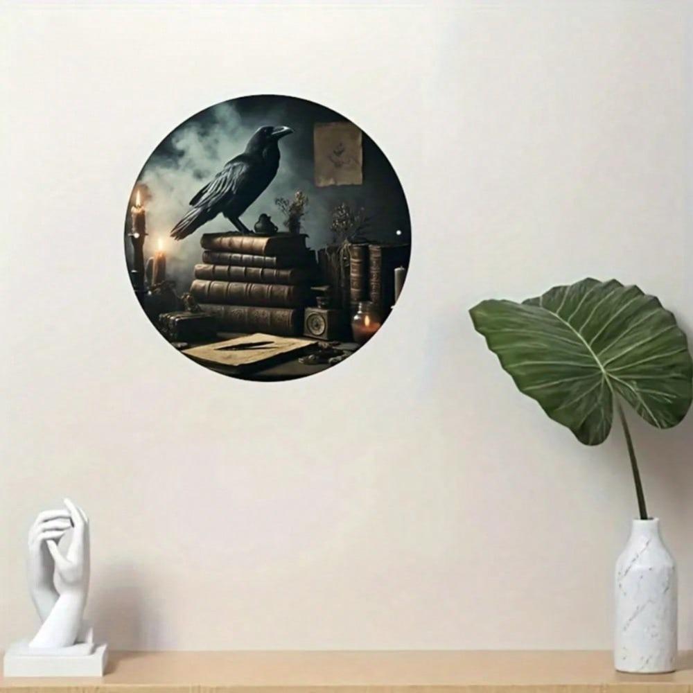 Gothic Crow Metal Wall Art Home Decor Gothic Decor Aesthetic Room