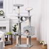 165cm Column Cat Tree with Scratching Post and Perches for Kittens and Adult Cats Up To 4.5kg, Grey, 60x50x165cm