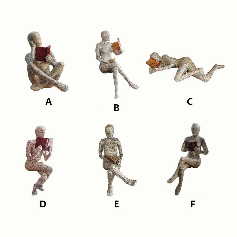 Czytająca kobieta żywiczna statua dekoracja pulpitu ozdoba dom salon sypialnia dekoracja domowa rzeźba ozdoby wystrój