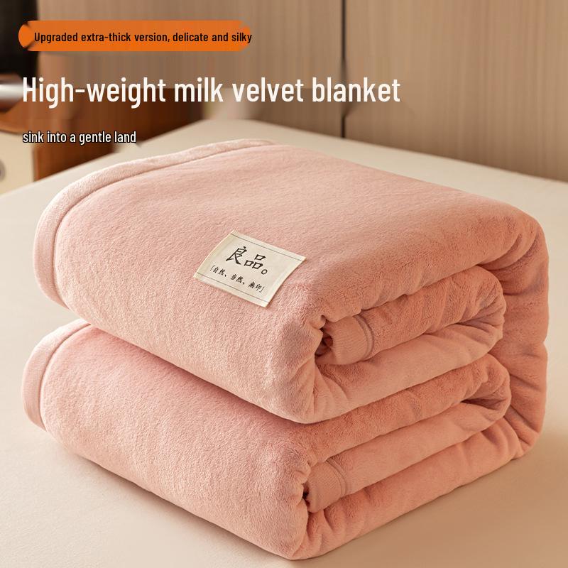 G5Z Velvet Milk Coral Fleece Throw Blanket - Office, Sofa, Nap, Winter Gift
