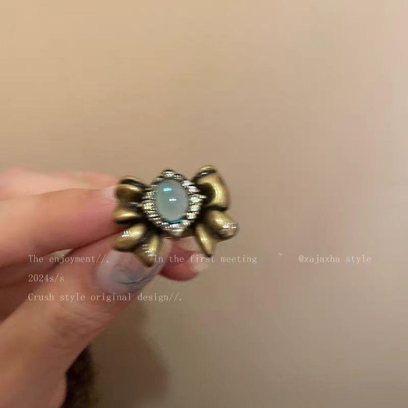 2025 Luxury Blue Butterfly Open Ring: High-End Design for Women
