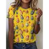 3D Print Women Round Neck Short Sleeve T Shirt Tees Harajuku Y2K Top Female Clothing