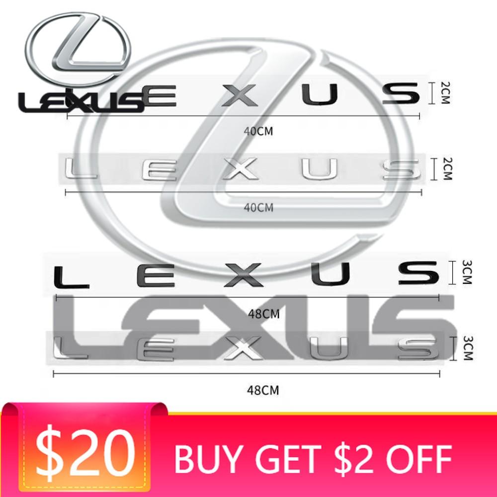 Emblems 5 English Letter Stickers Fit For Lexus NX260 RX350 GX550 CT200H IS250 CT IS LS ES NX RX UX GX GX470 RX400 ES300 GS300 F