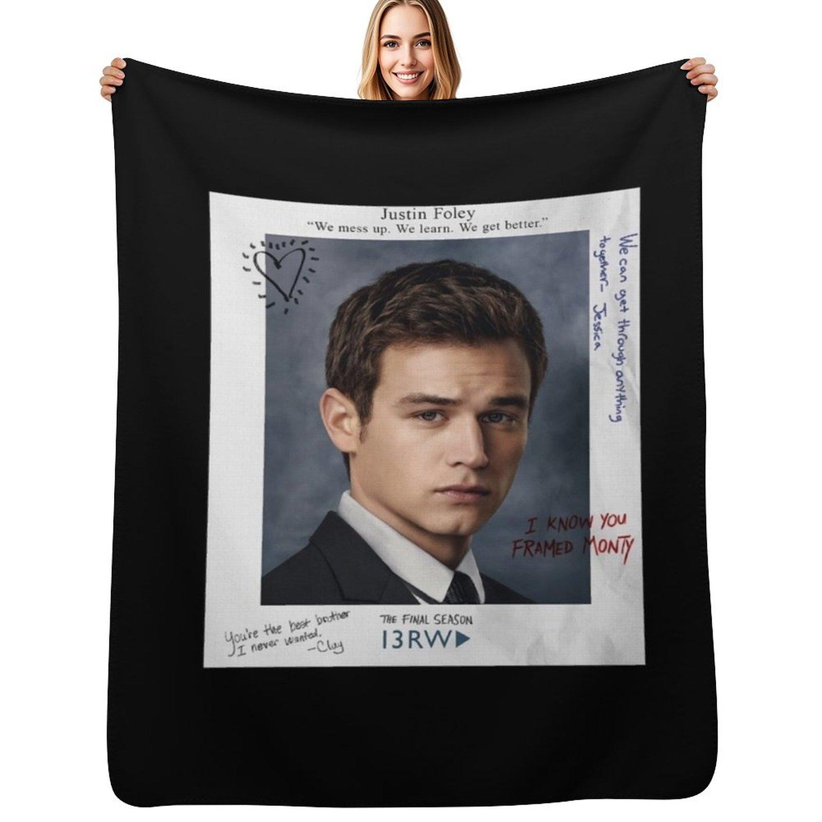 JUSTIN FOLEY - 13RW FINAL SEASON Throw Blanket All Season Soft Lightweight Blanket for Home Size: 75*100cm, Weight: 230 GSM