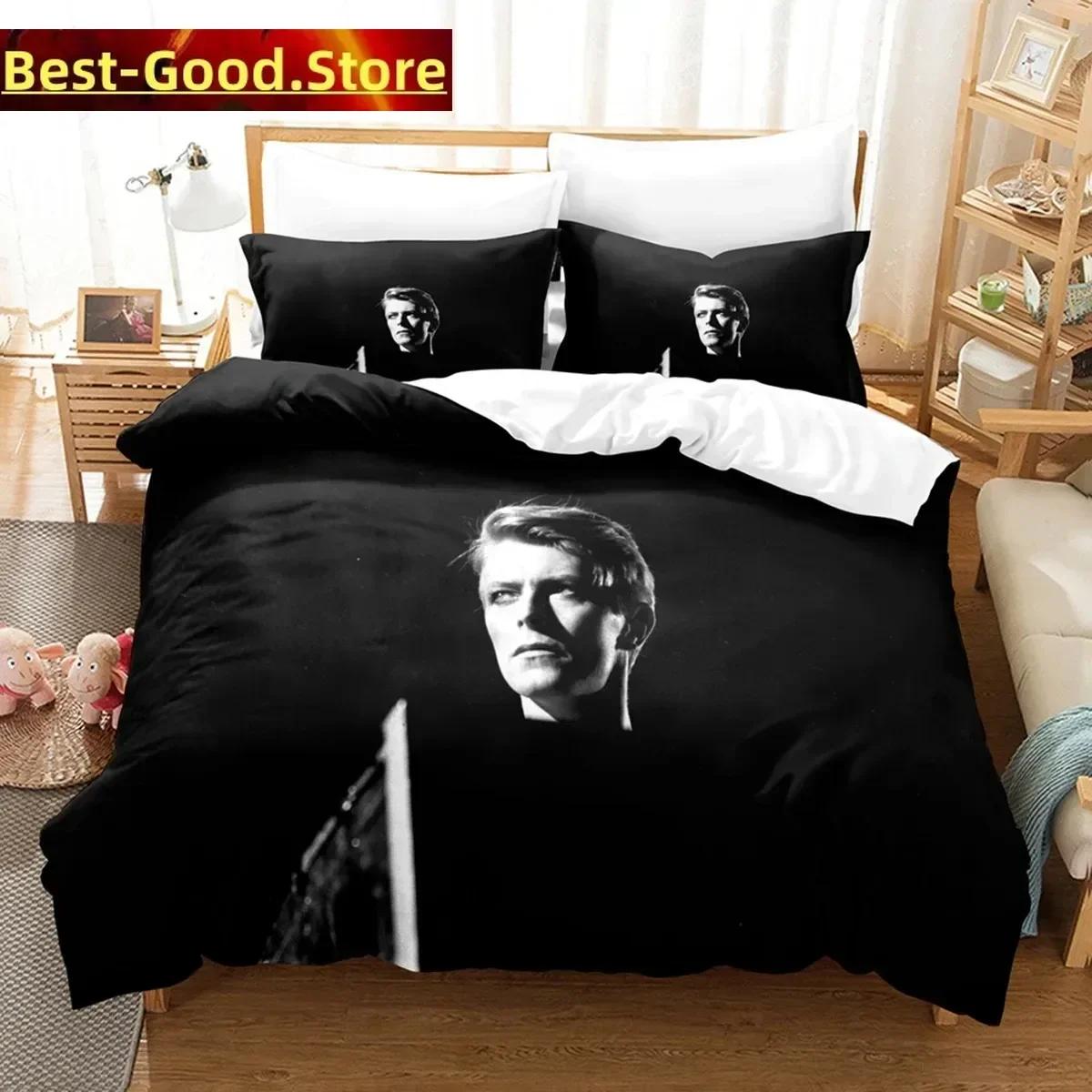 

David Bovie Bedding Set Printed Bed Set With Pillowcase Bed Duvet Cover Soft Single Double Queen Super King Size Bed Linen EU Single(135*200cm)3pcs