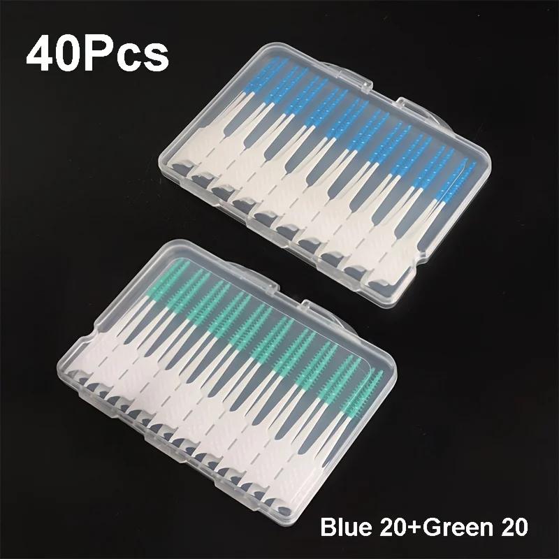 

40/200 Soft Glue Interdental Brush, Straight Interdental Brush, Orthodontic Correction Interdental Brush, Disposable Toothbrush
