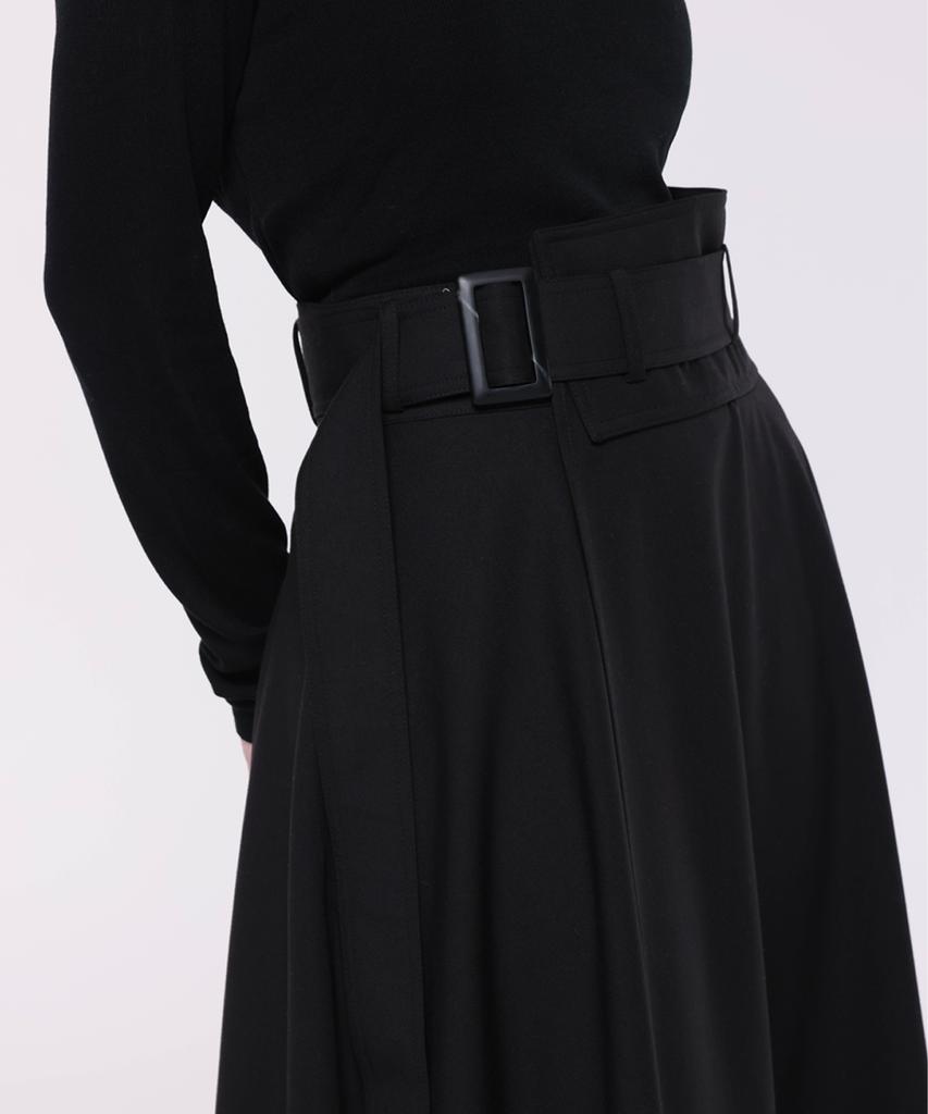 Kankeu A-Line Wrap Skirt - Black