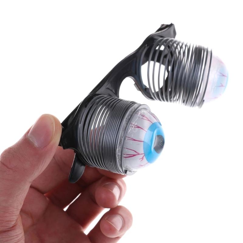 Drooping Spring Eye Ball Glasses Prank Toys Horror Halloween Costume Droopy Eye Glasses for Kids Adults Photo Booth Prop