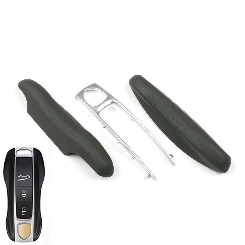Leather Fob Remote Keys Case Key Cover Replace For Porsche 911 Macan Boxster Cayenne Panamera Taycan Cayman 971 9Ya Key Shell