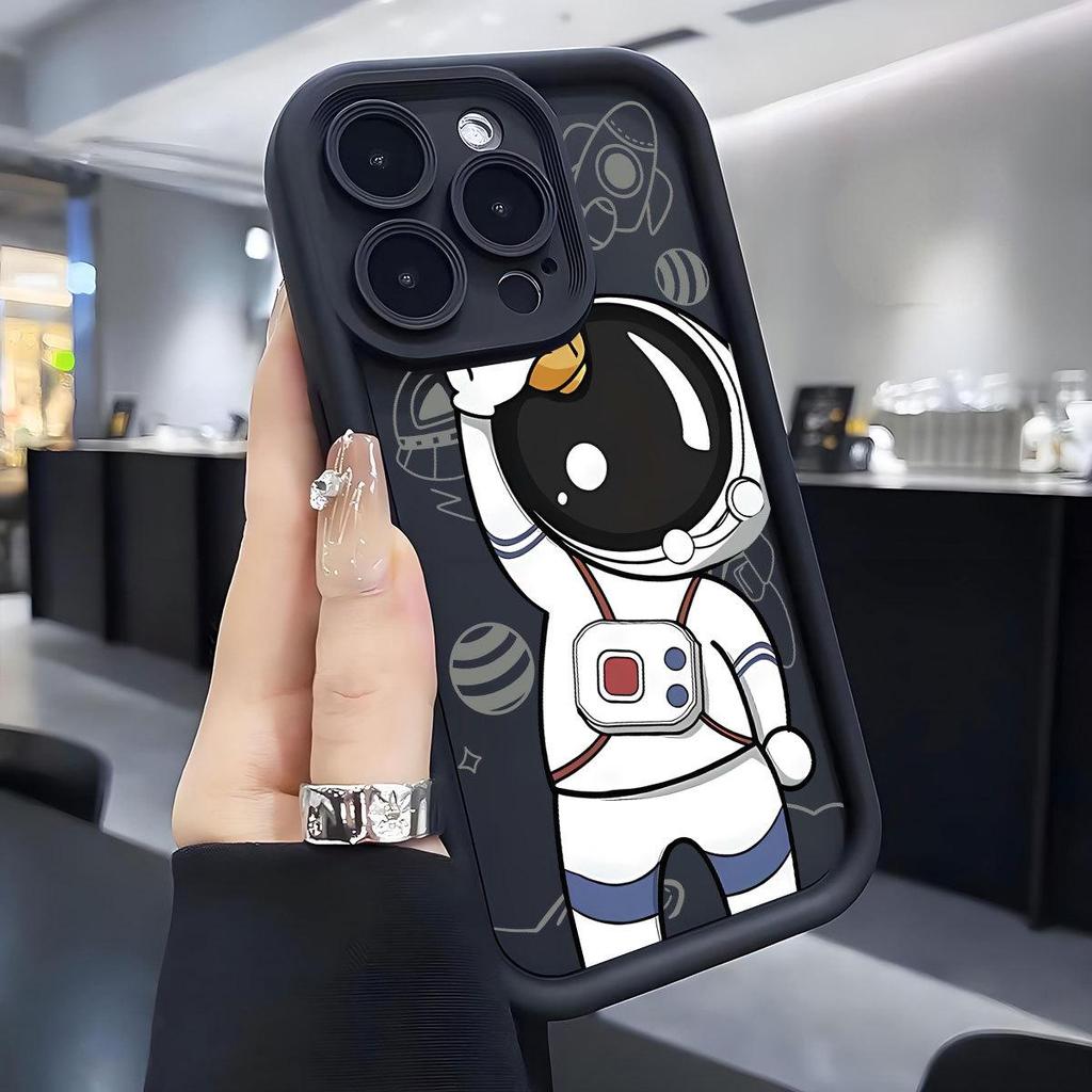 Astronaut Groove Black iPhone 14/15/16/17 Pro Max Protective Case