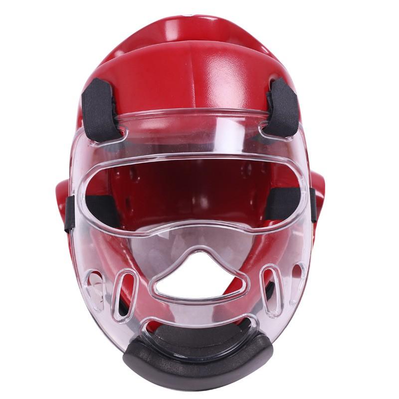 Transparent Face Guard Helmet Taekwondo Boxing Training Kids Adult Protective Headgear Detachable Shield