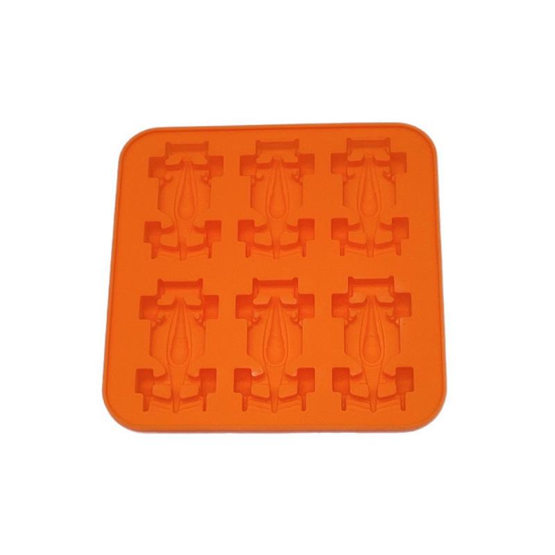 6-Cavity 3D Racing Car Ice Mold Silicone Chocolate Jelly Tray Diy Baking Tool Race Car Ice Cube Maker For Tumbler