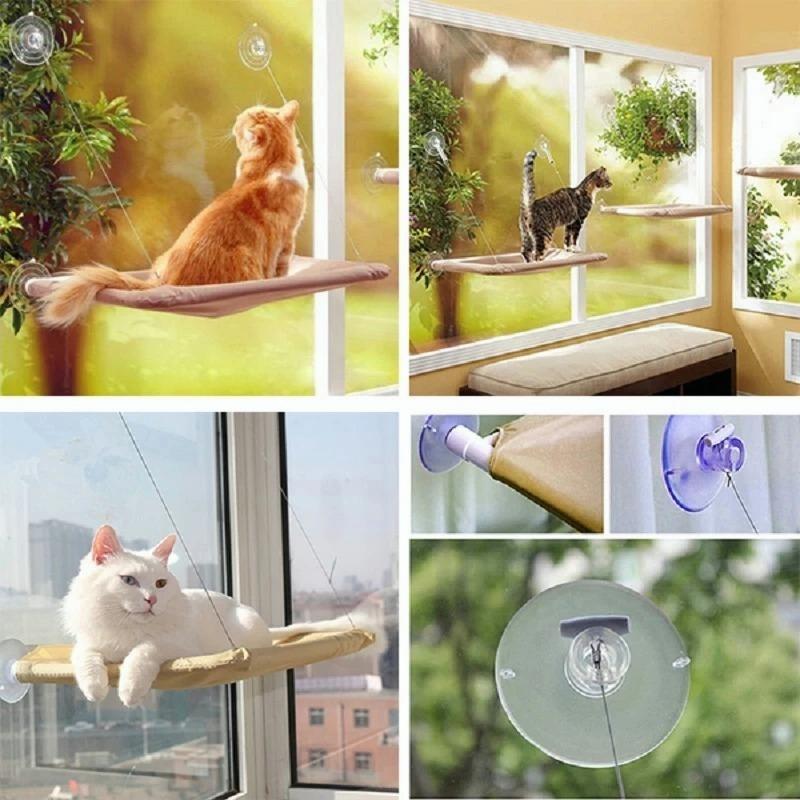 

Кровать у окна для кошек, жердочка у окна для кошек, солнечное сиденье, подставка для кошек, установка кровати для домашних животных, защитное усиление кровати для кошек, каркас для кошек